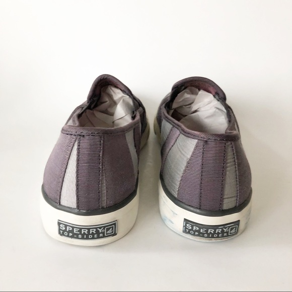 Sperry Topsider Blue Striped Slip On Sneaker 8.5 - Picture 5 of 8